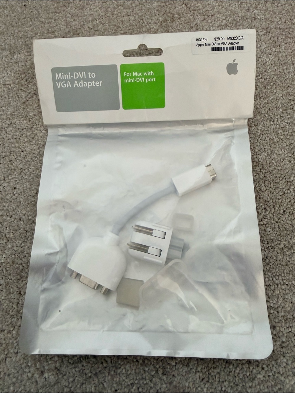 Apple White Mini-DVI to VGA Adapter